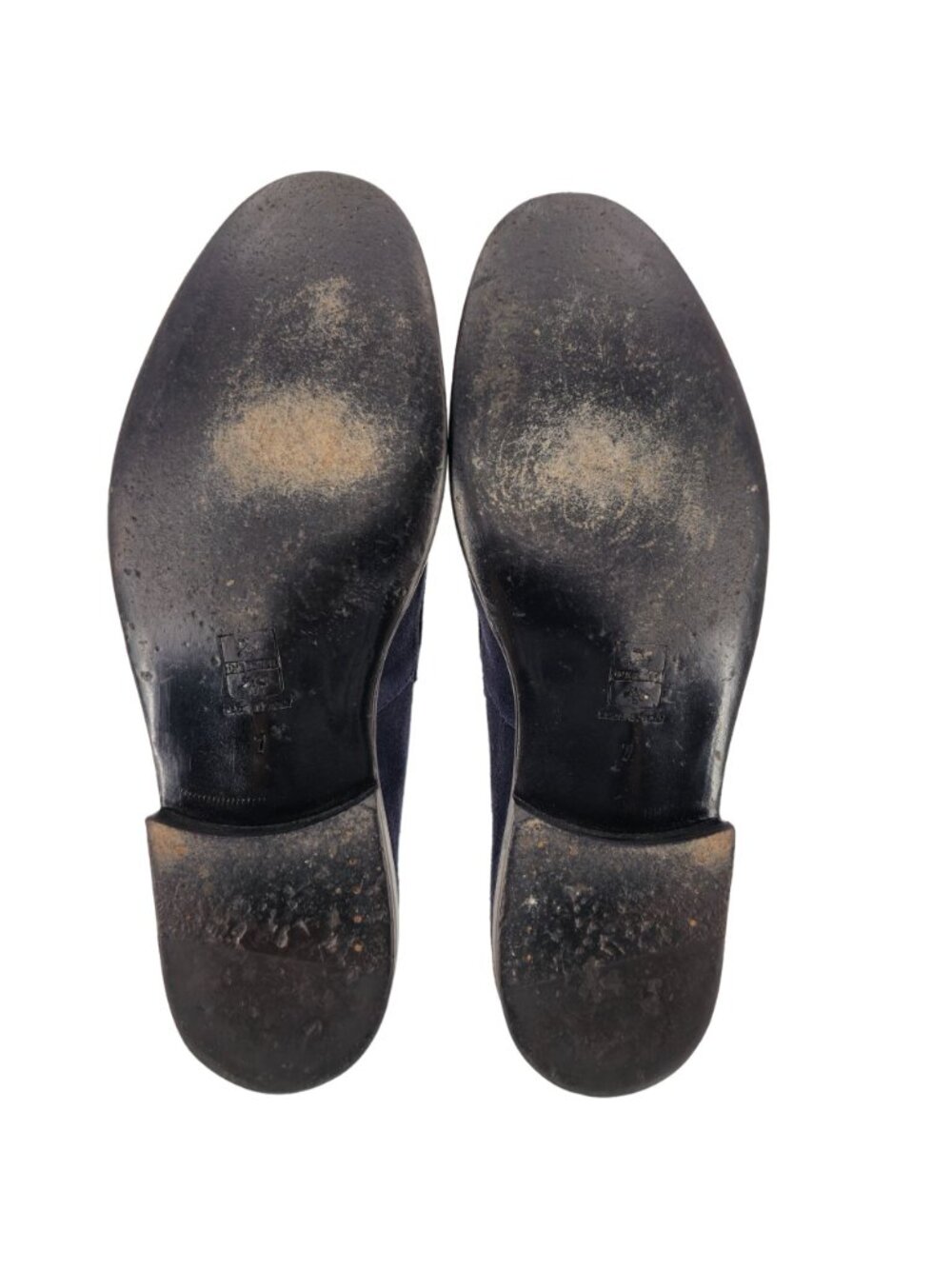 O'Keeffe Italy Dress Shoes Navy Blue Suede Leather Penny Loafers Mens 7 Luxury - Picture 5 of 12